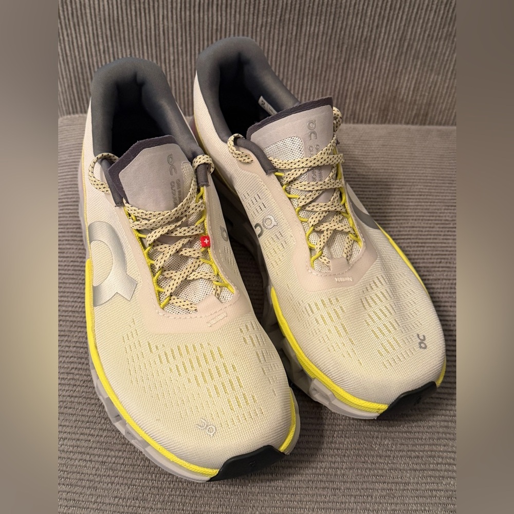 On Ivory Lime Women Cloudmonster 2 running sneakers 9 - Picture 5 of 8